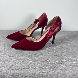 White House Black Market Bristole Velvet Pump - Indulgent Red